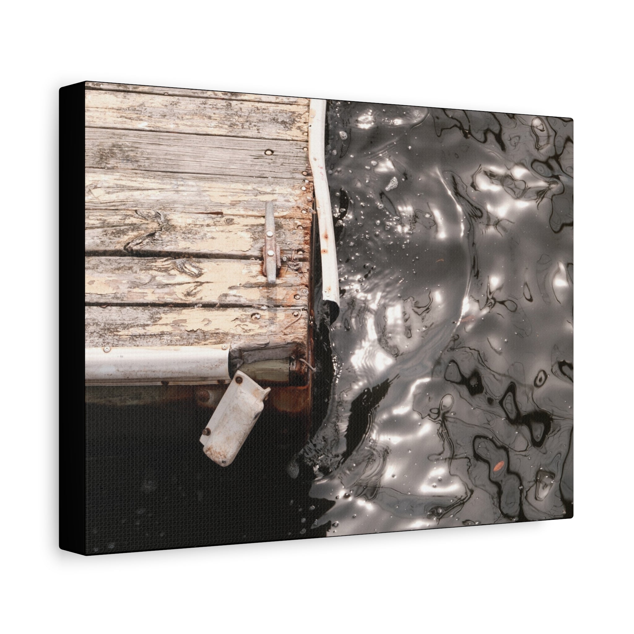 Dockside Reflections Matte Canvas Print