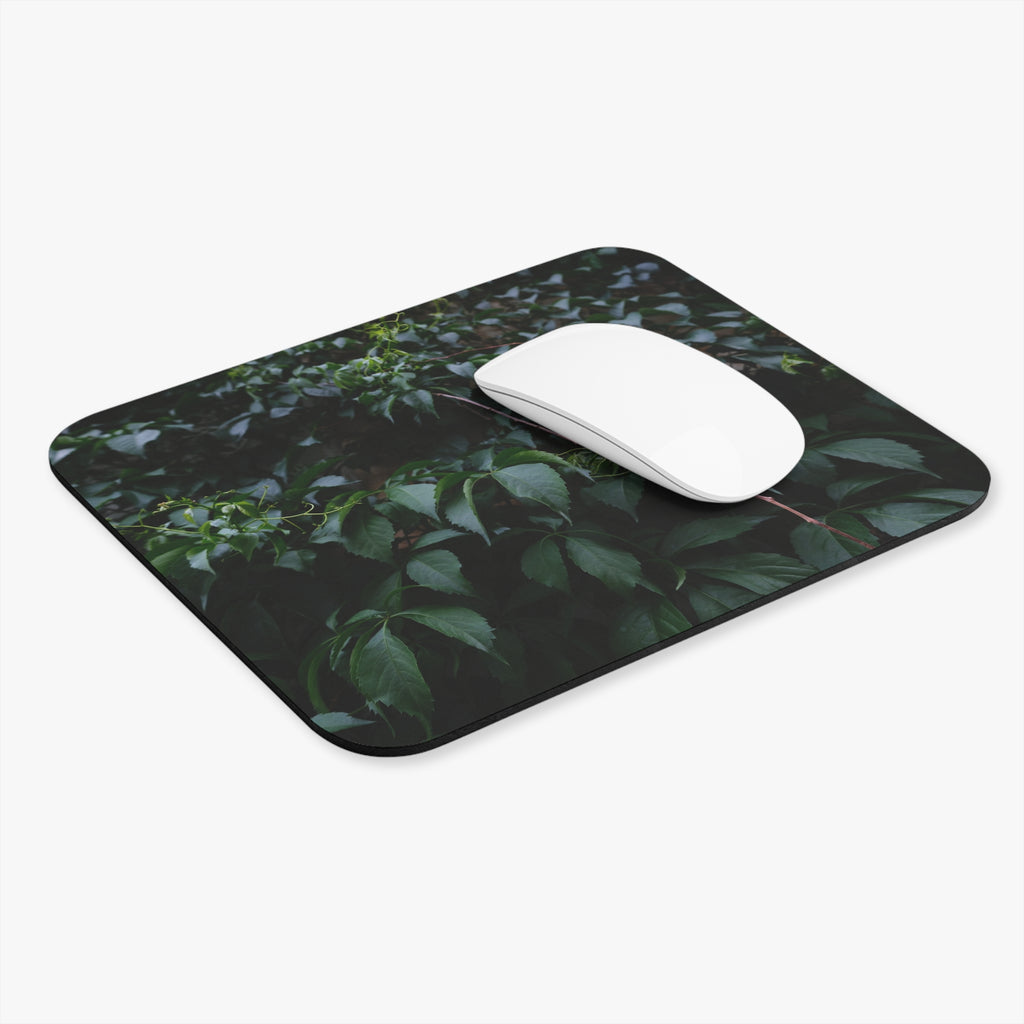 Vine Mouse Pad — Dark Green Leaf Desk Mat