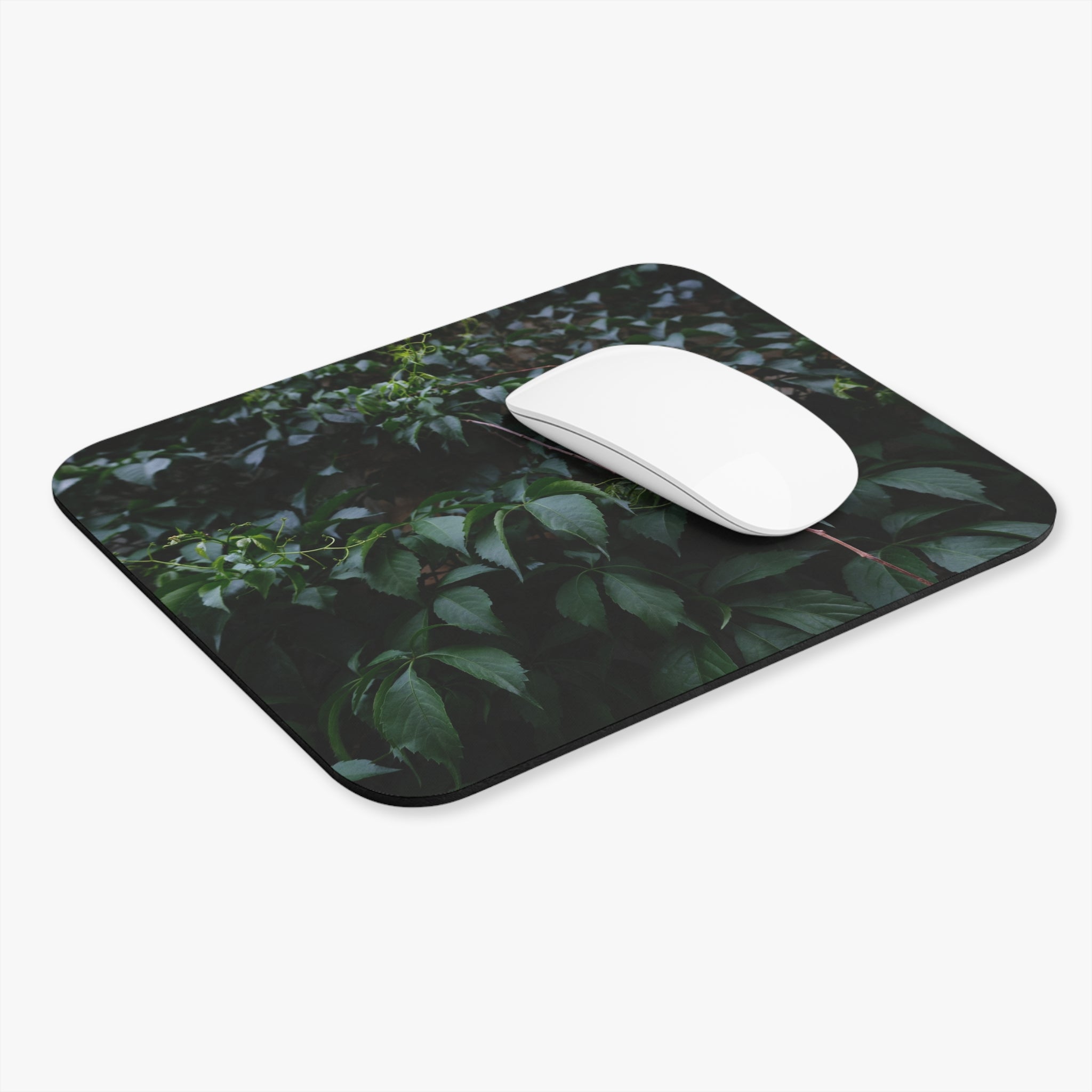 Vine Mouse Pad — Dark Green Leaf Desk Mat