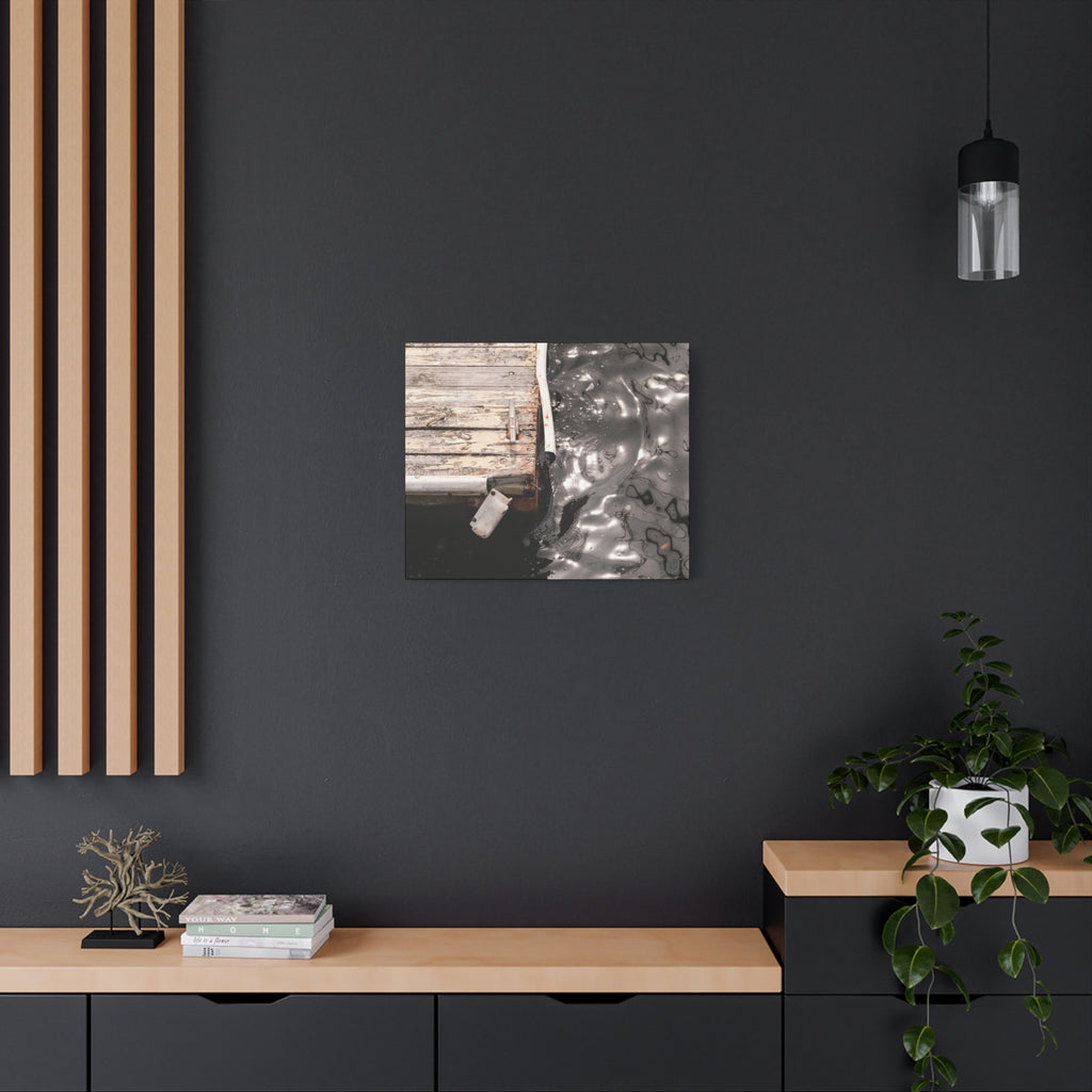 Dockside Reflections Matte Canvas Print