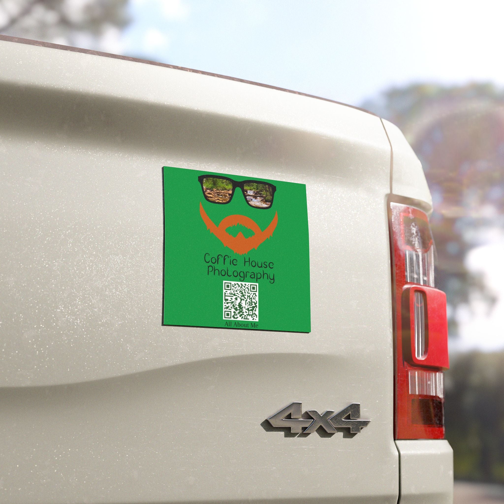 Coffie House Photography Car Magnet — Coffie House Photography Logo with QR Code
