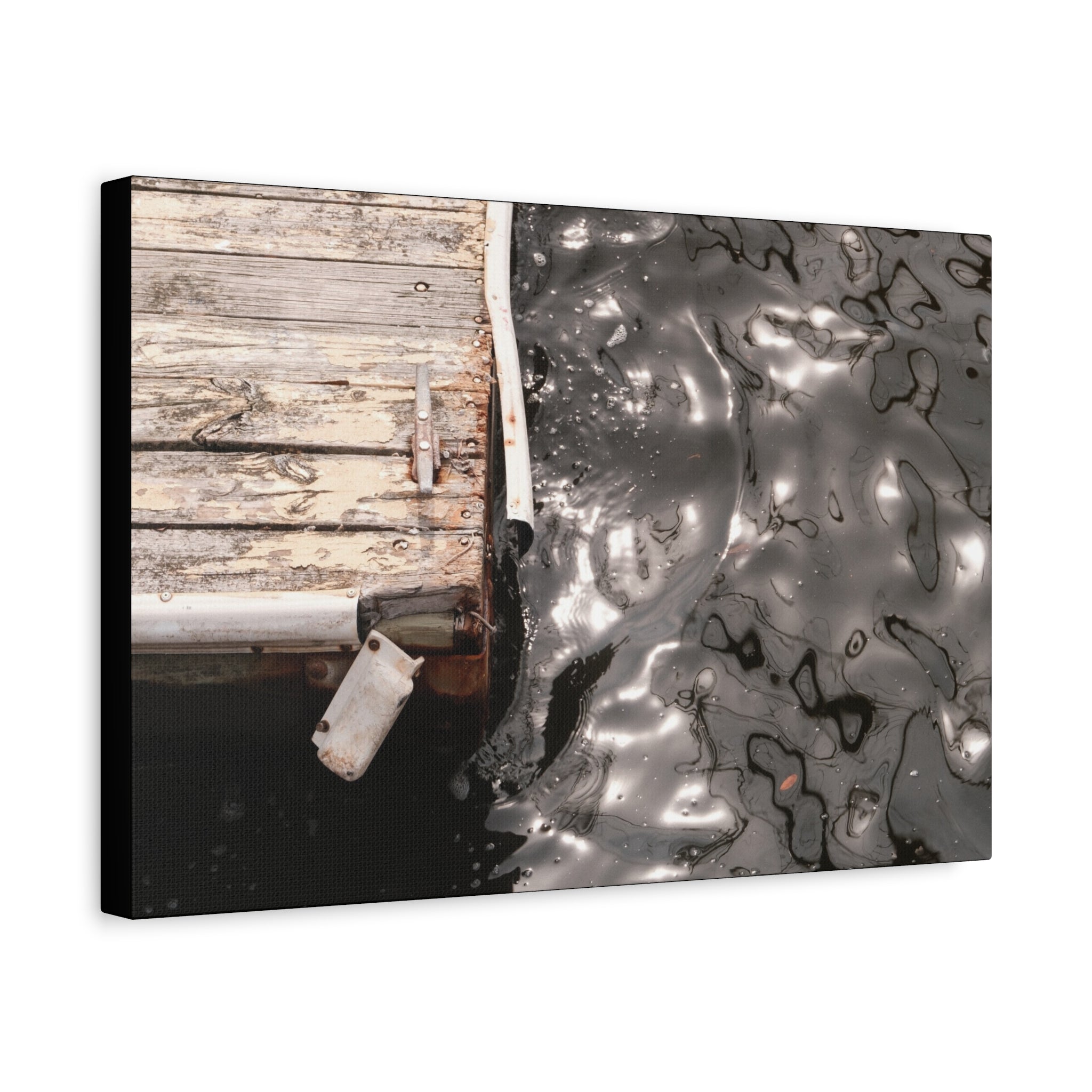 Dockside Reflections Matte Canvas Print