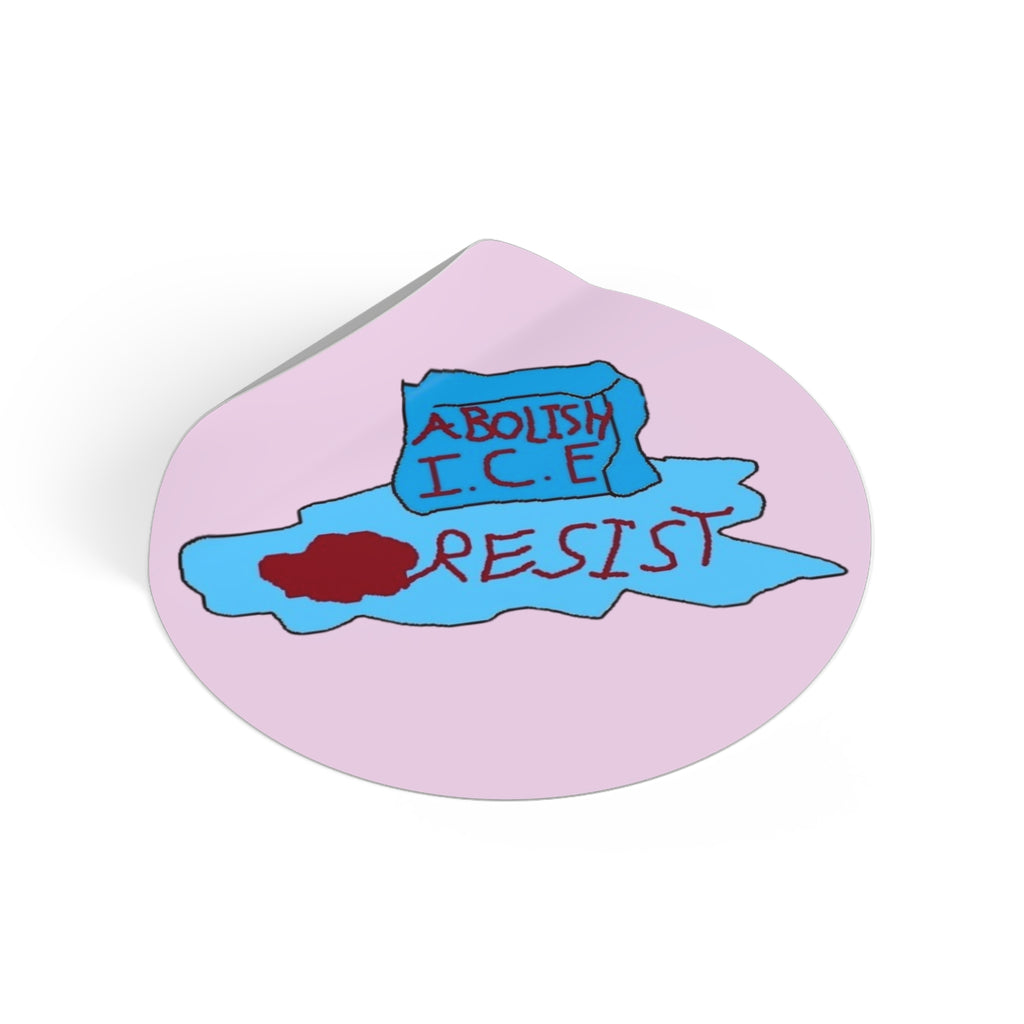 Societal Commentary  Round Vinyl Sticker — Hand Drawn Sticker Decal