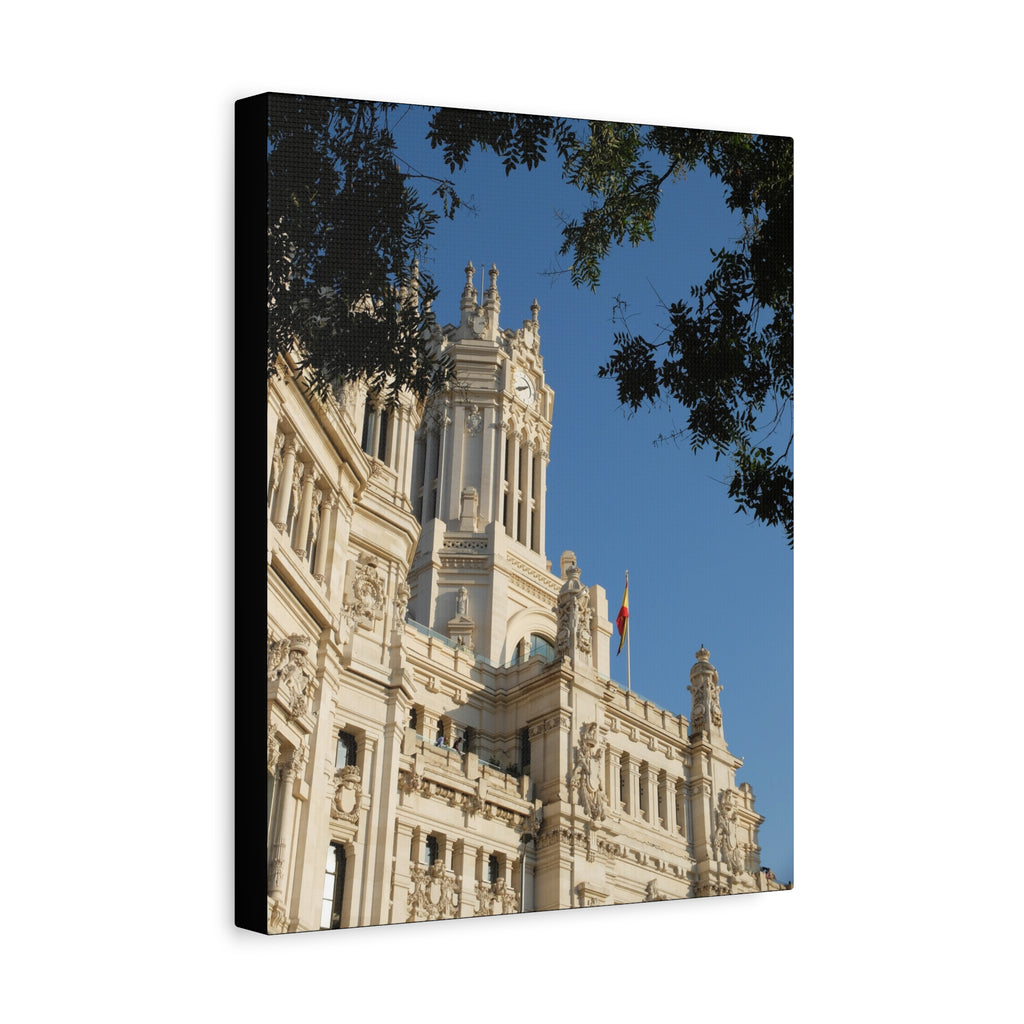 Madrid Palacio de Cibeles Architectural Matte Stretched Canvas