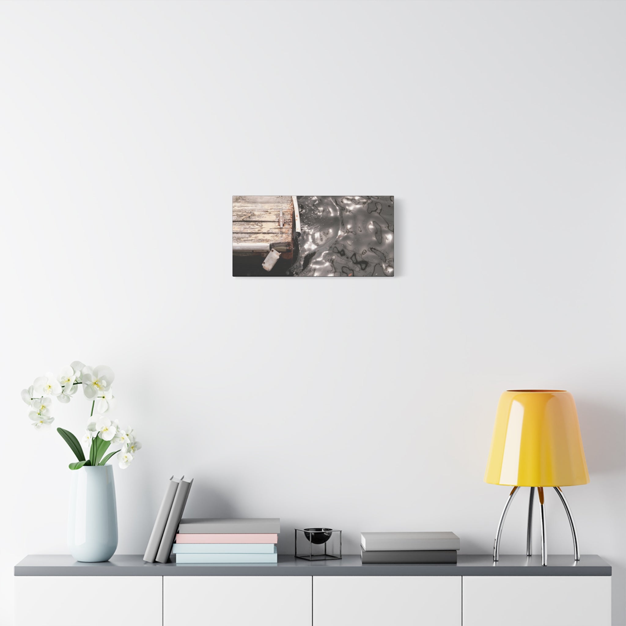 Dockside Reflections Matte Canvas Print