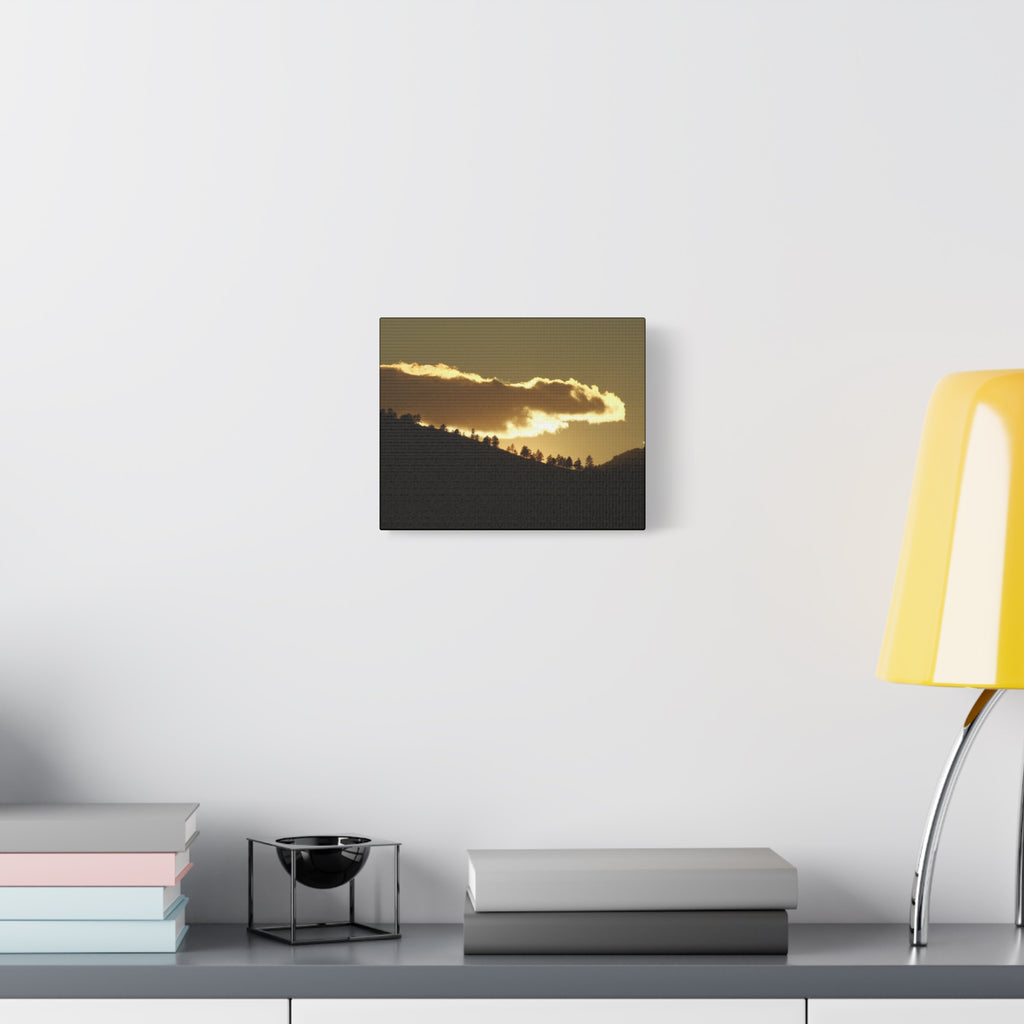Sunlit Ridge Canvas Print — Golden Sunrise Mountain Wall Art