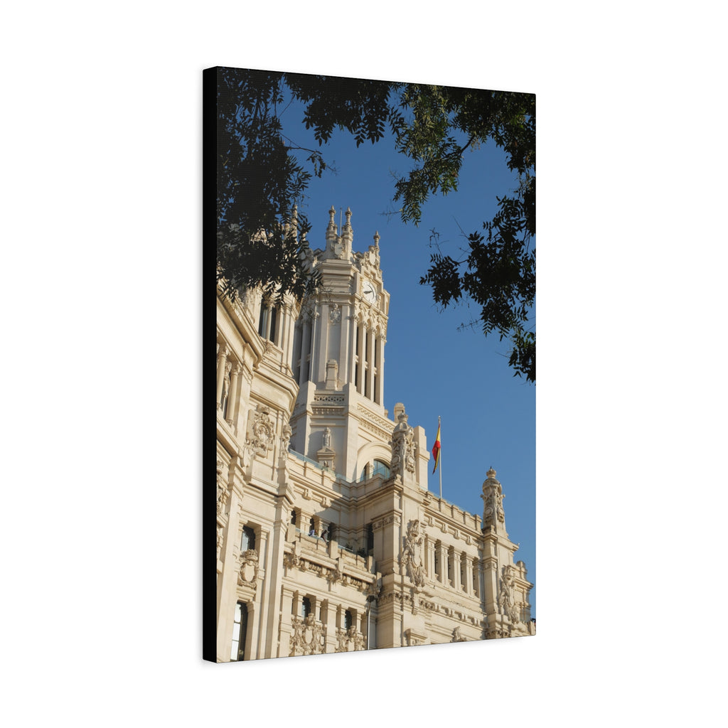 Madrid Palacio de Cibeles Architectural Matte Stretched Canvas