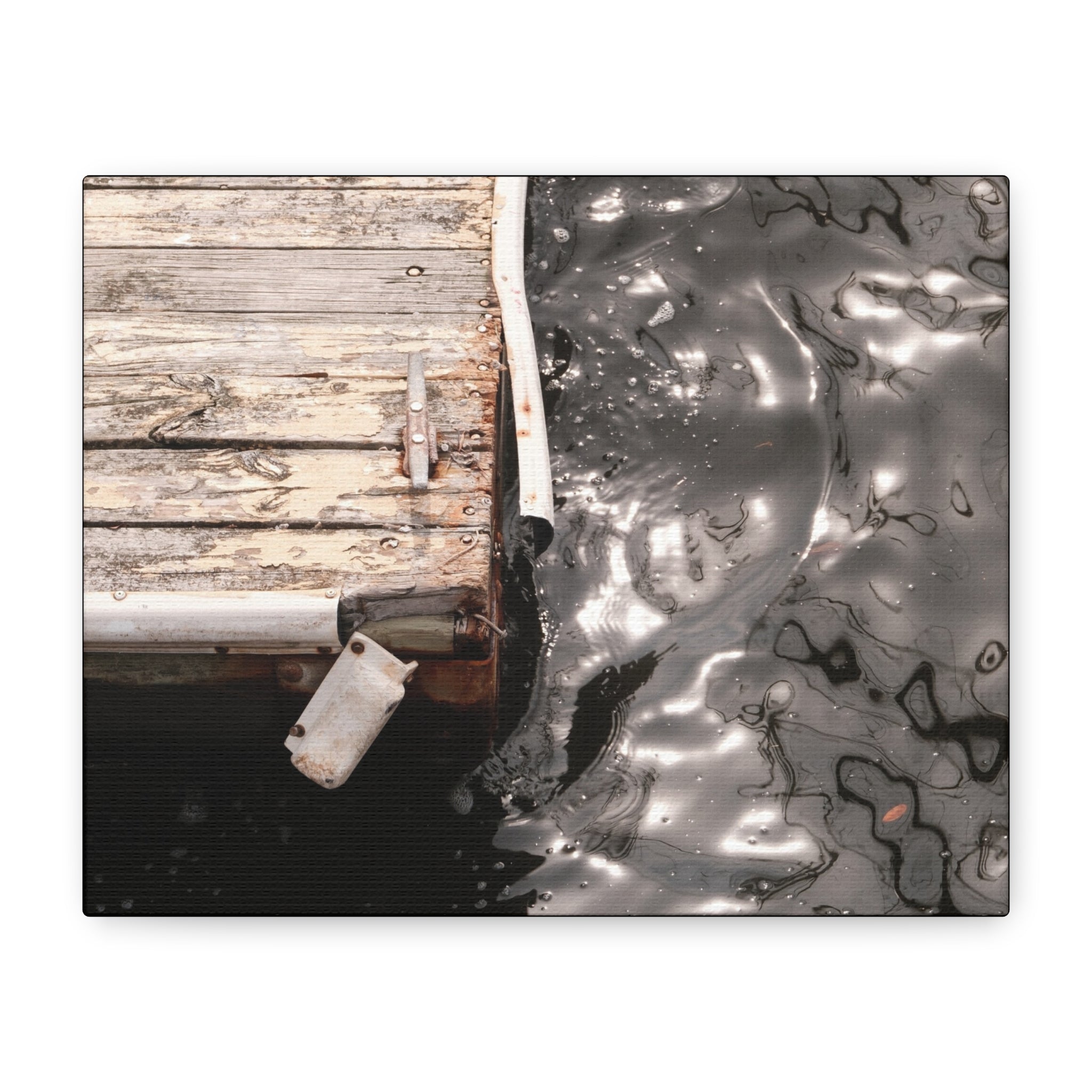 Dockside Reflections Matte Canvas Print