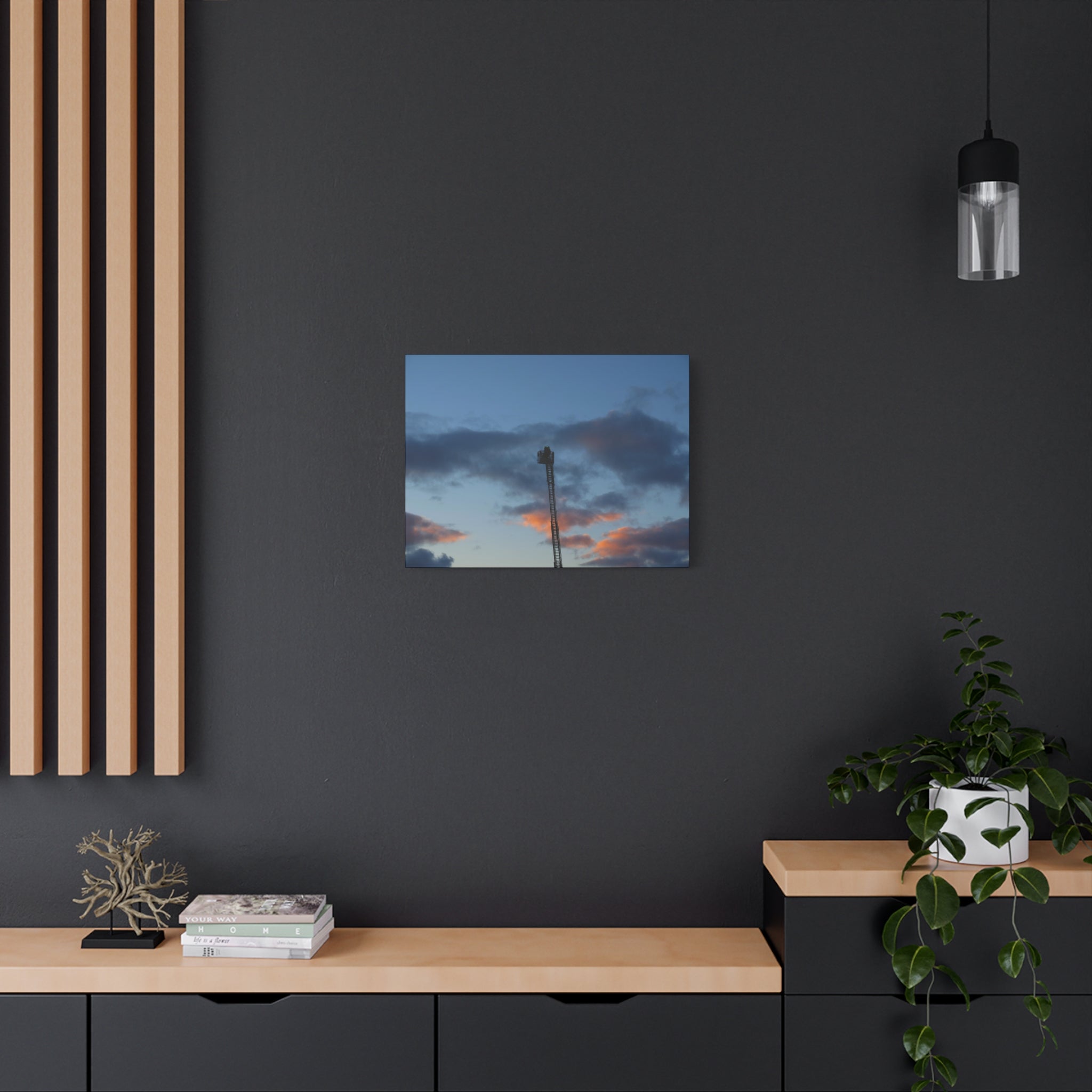 Fire In The Sky Canvas Print — Moody Sky Wall Art