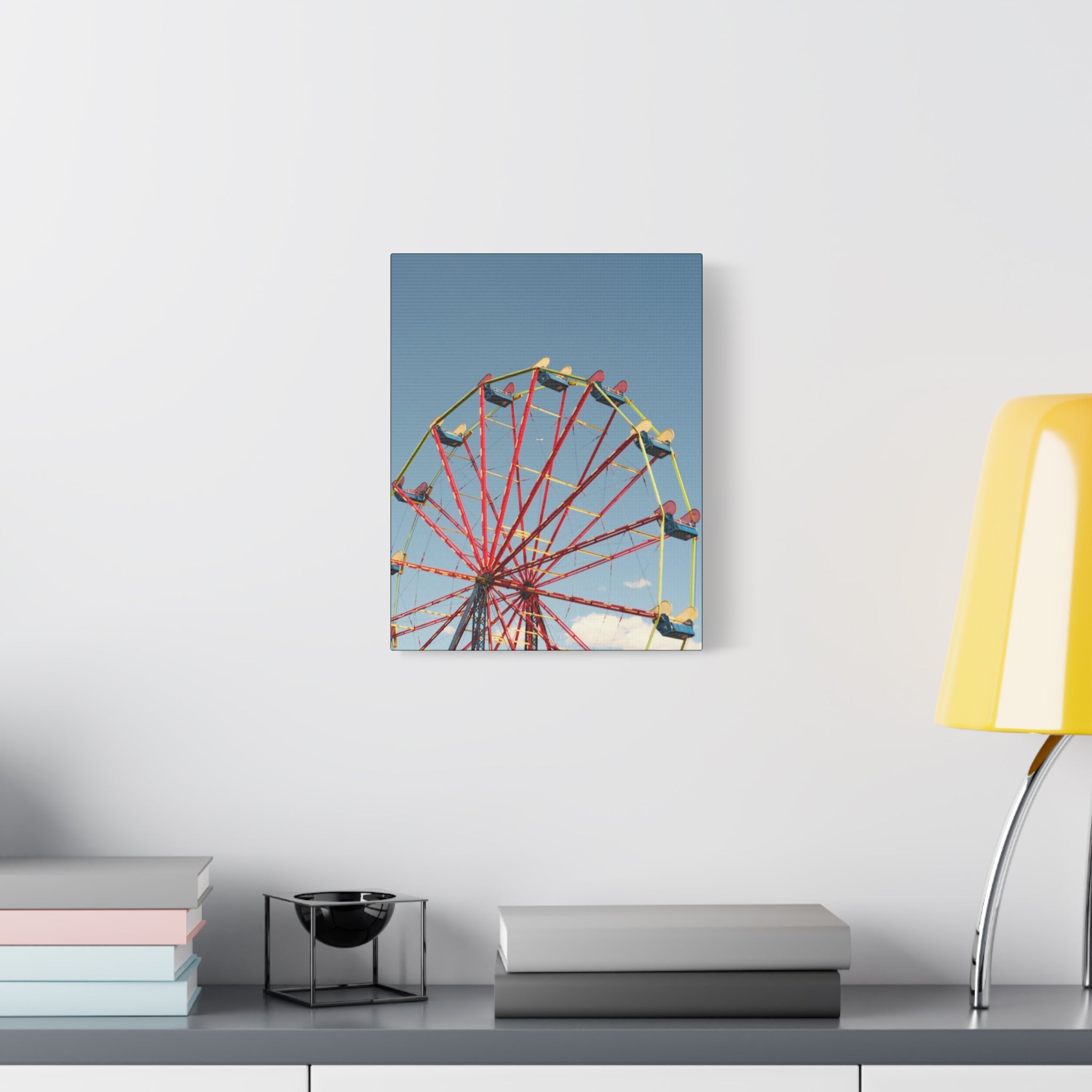 Ferris Wheel Canvas Wall Art – Vintage Carnival Photo Print