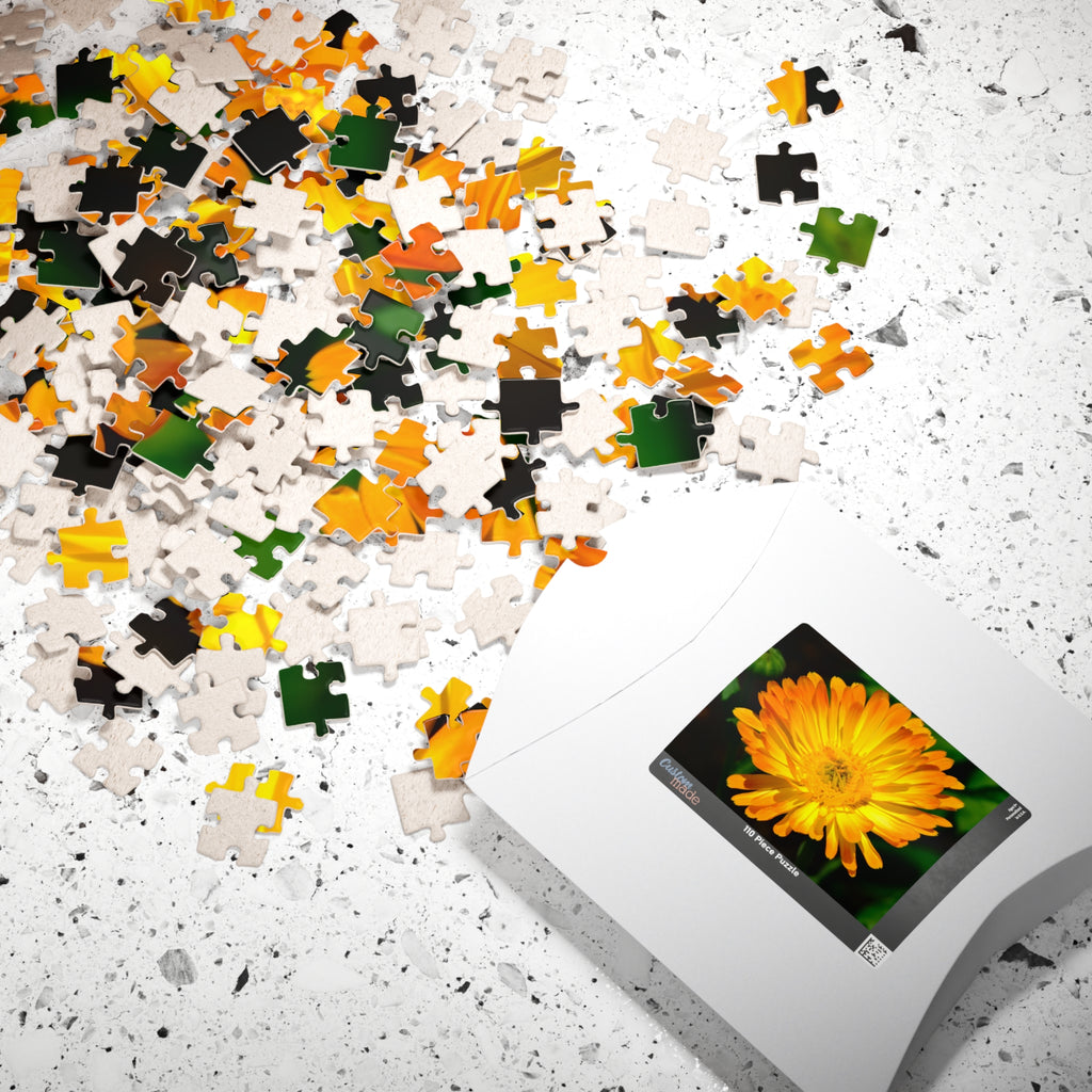 Marigold Bloom Jigsaw Puzzle — 252/520/1014-Piece Floral Puzzle