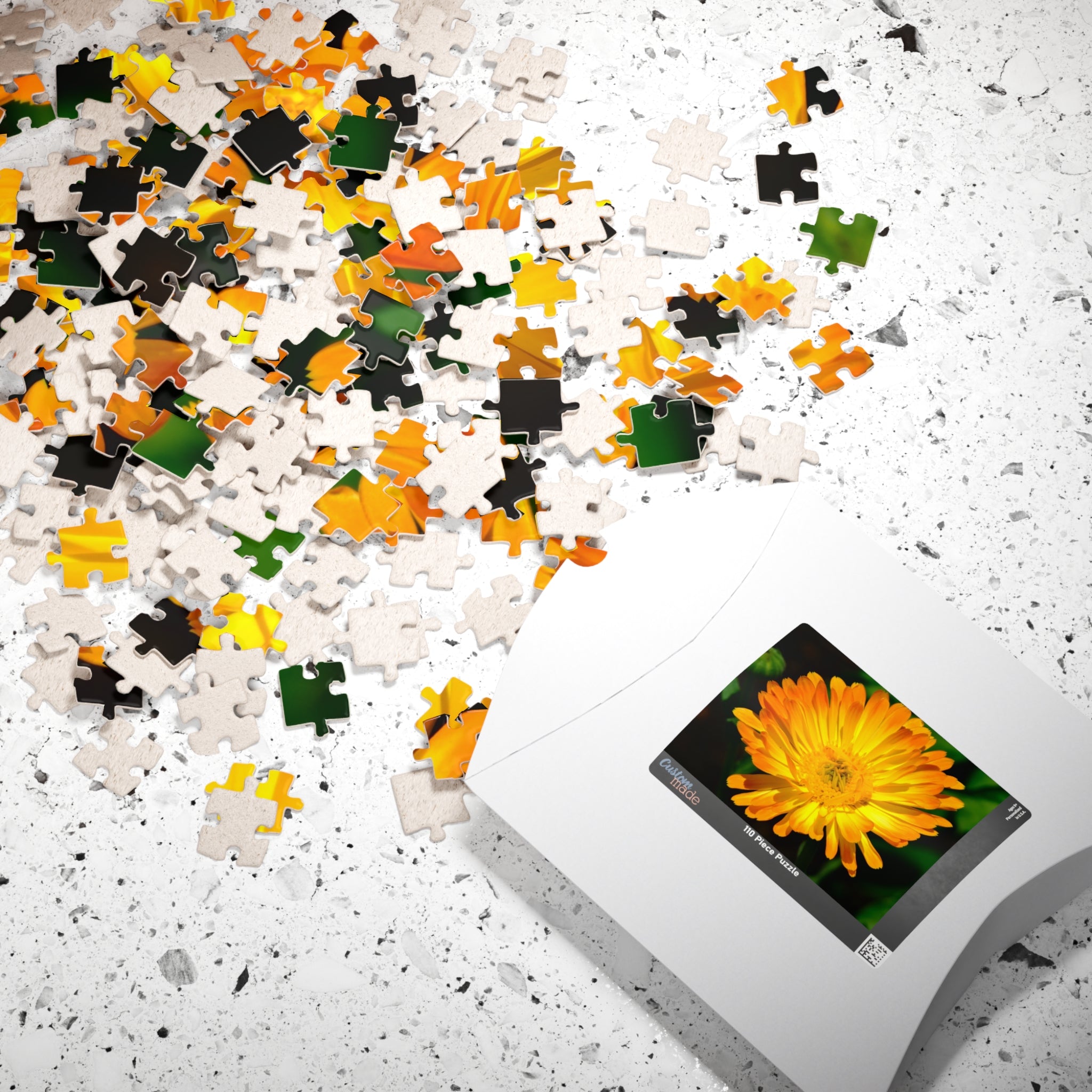 Marigold Bloom Jigsaw Puzzle — 252/520/1014-Piece Floral Puzzle