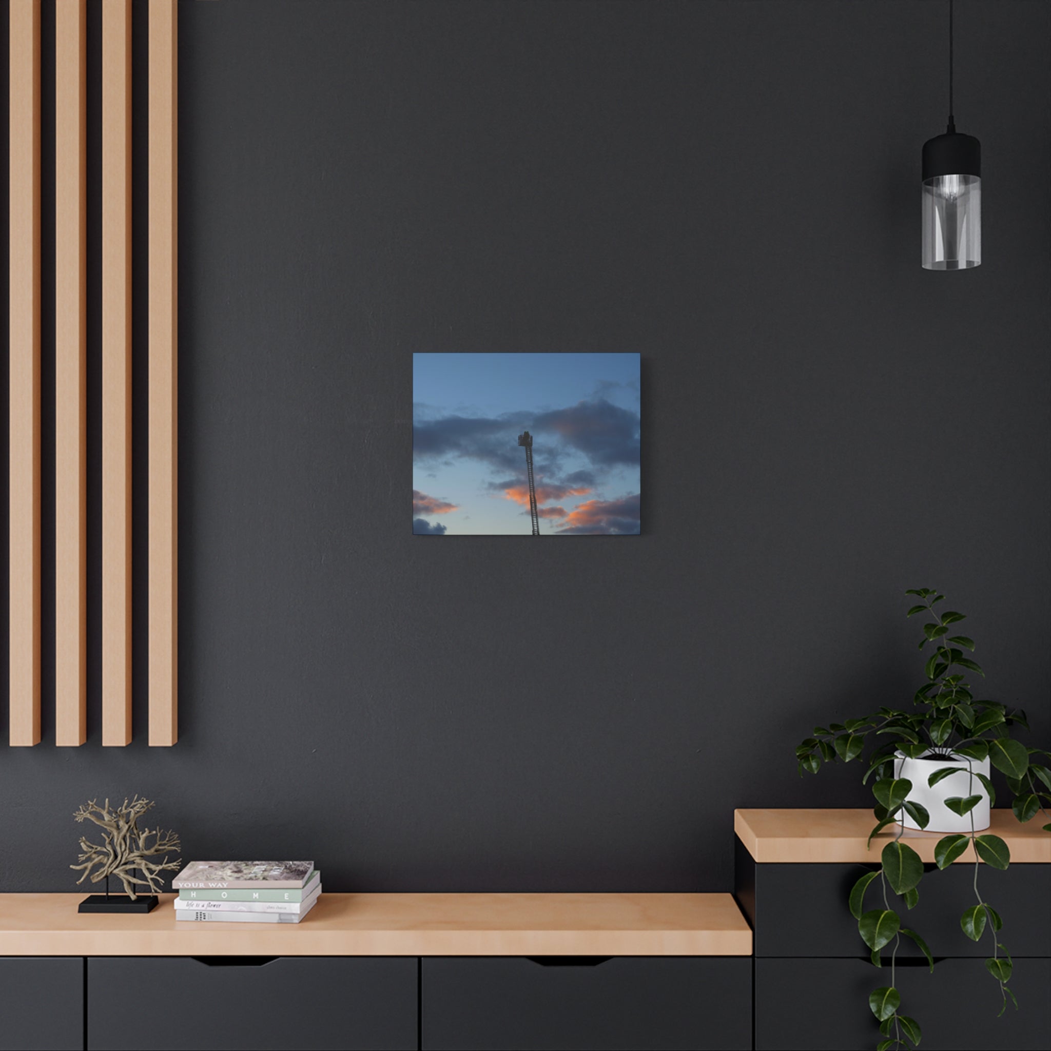 Fire In The Sky Canvas Print — Moody Sky Wall Art