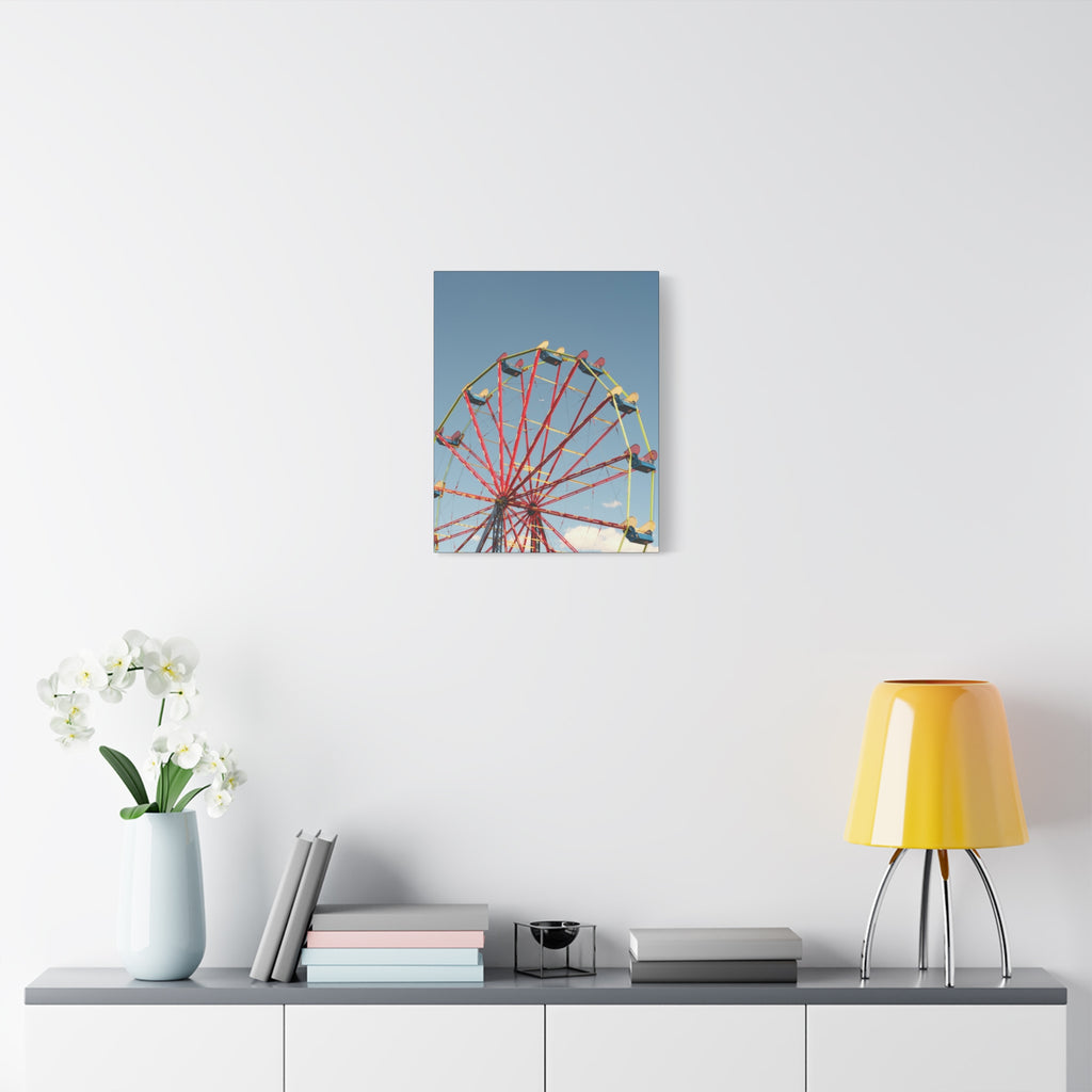 Ferris Wheel Canvas Wall Art – Vintage Carnival Photo Print