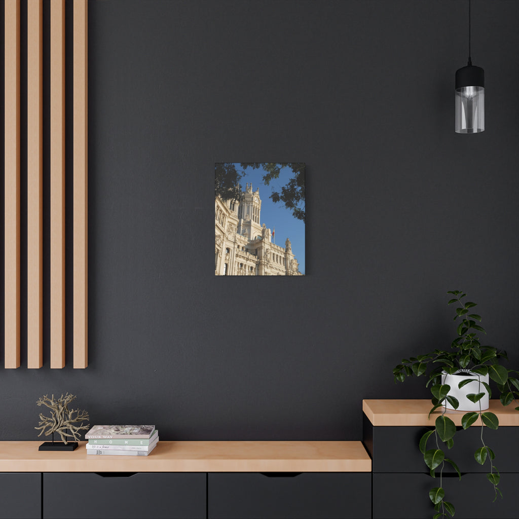 Madrid Palacio de Cibeles Architectural Matte Stretched Canvas