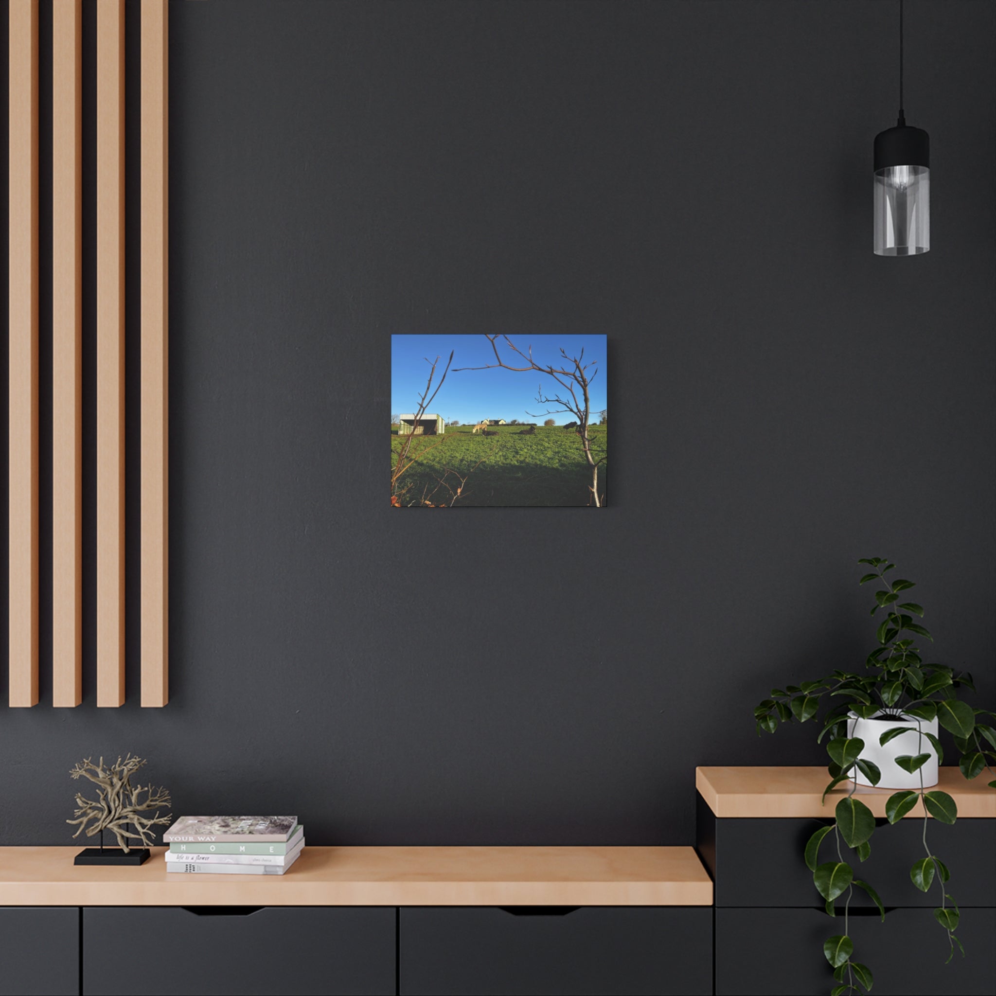 Irish Country Pasture Canvas Print — Matte Stretched Wall Art