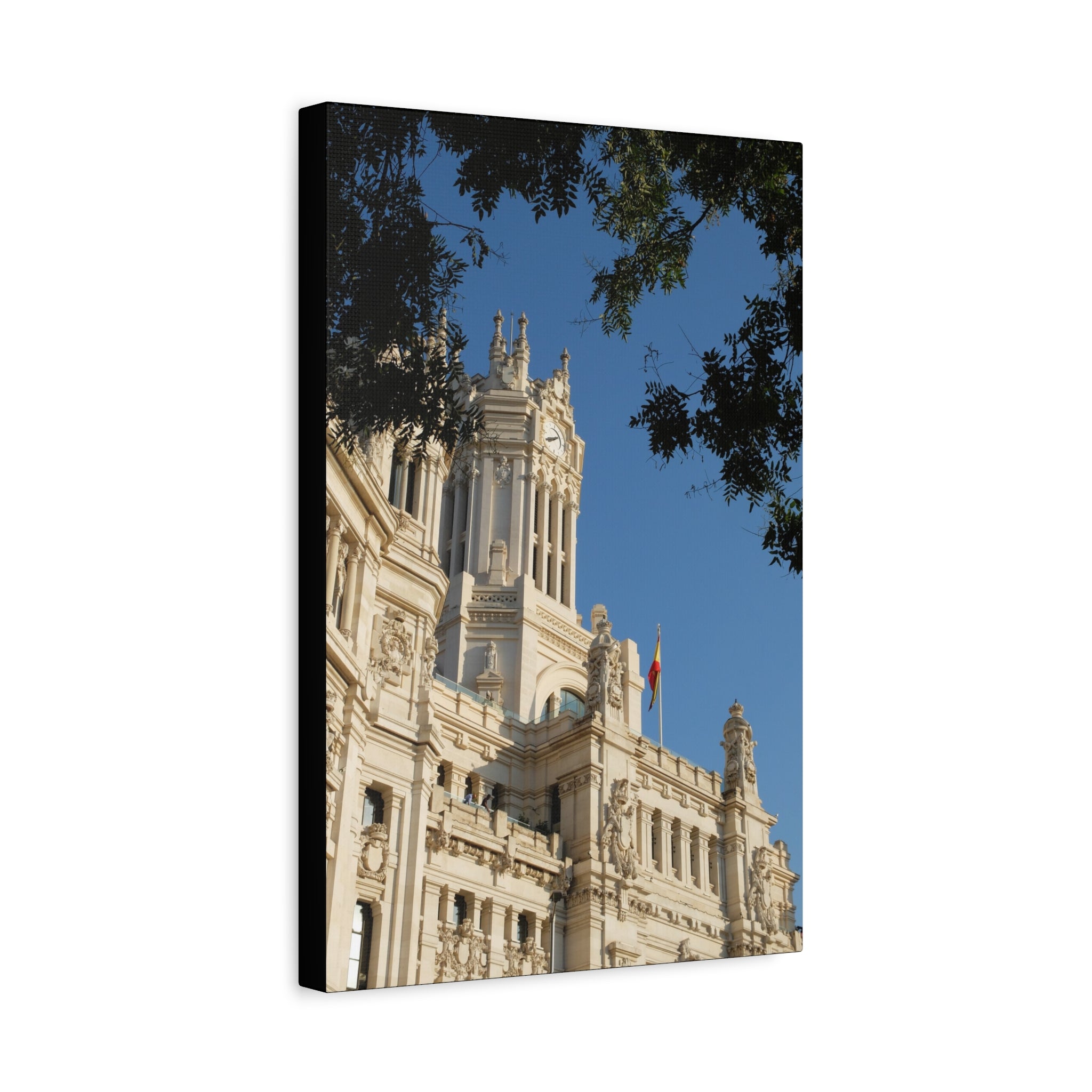 Madrid Palacio de Cibeles Architectural Matte Stretched Canvas