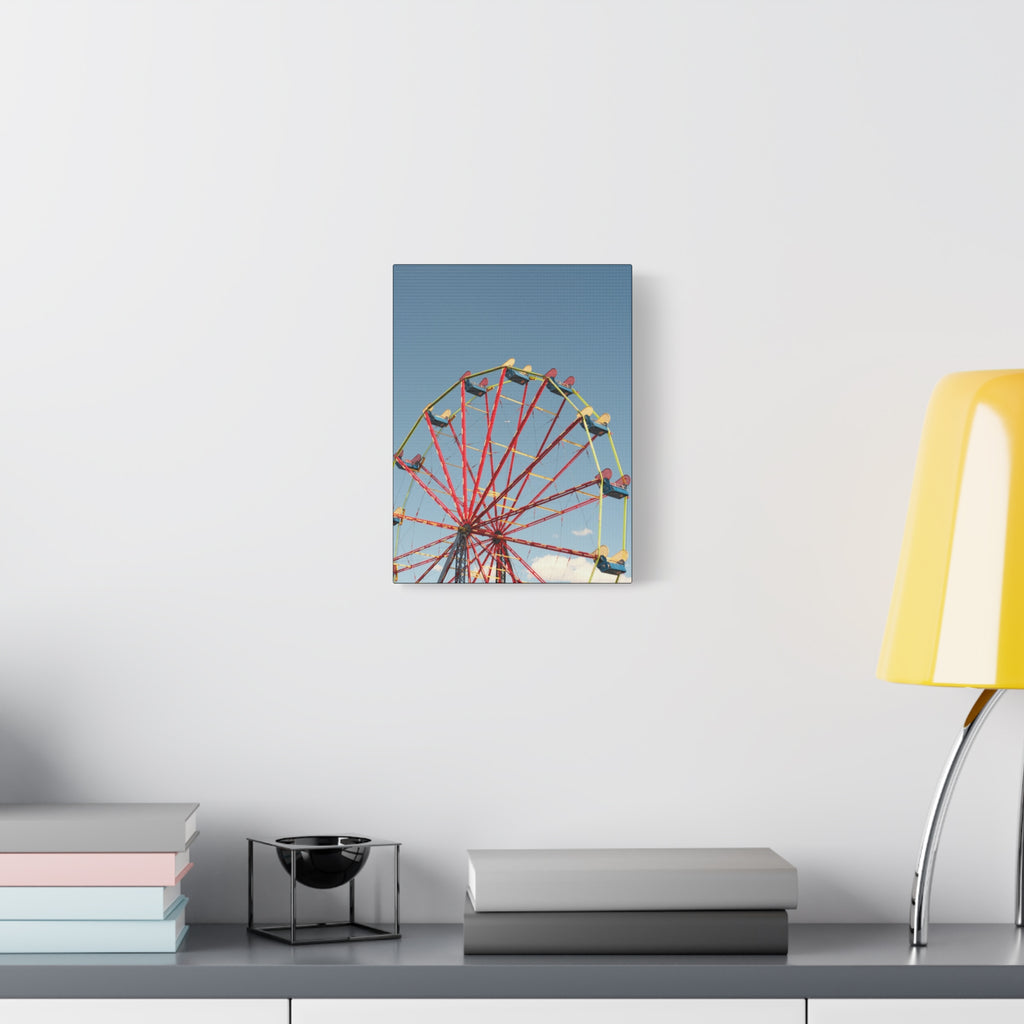 Ferris Wheel Canvas Wall Art – Vintage Carnival Photo Print
