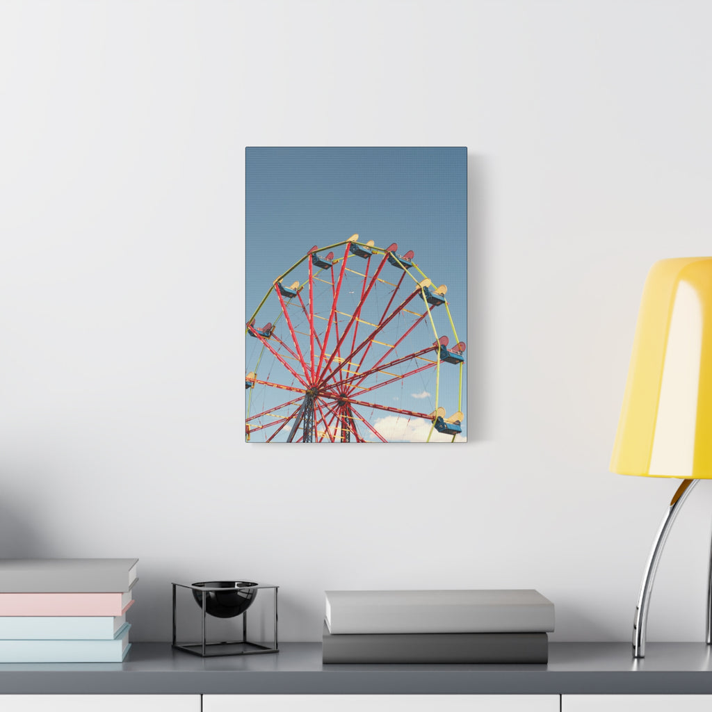 Ferris Wheel Canvas Wall Art – Vintage Carnival Photo Print
