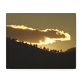 Sunlit Ridge Canvas Print — Golden Sunrise Mountain Wall Art