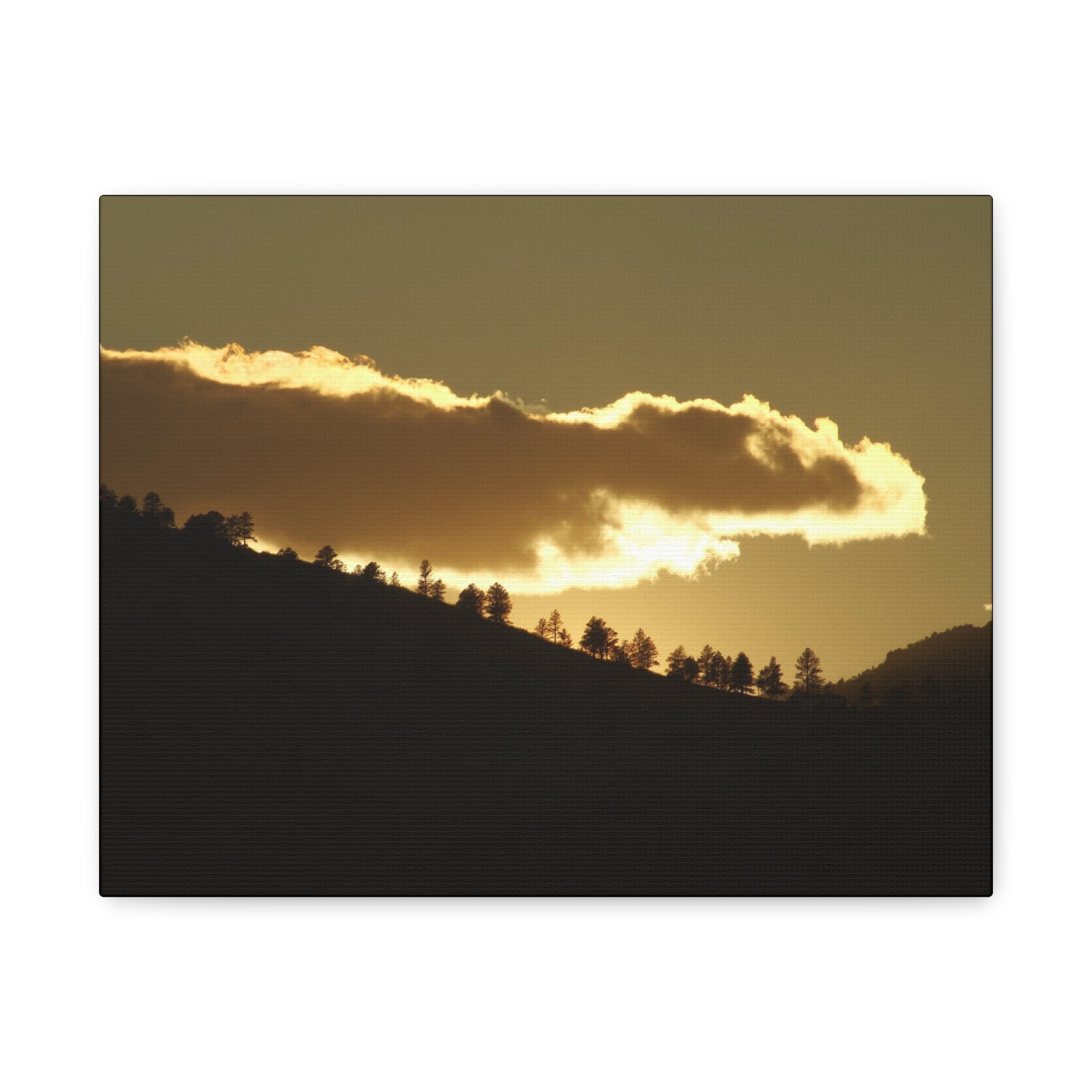 Sunlit Ridge Canvas Print — Golden Sunrise Mountain Wall Art