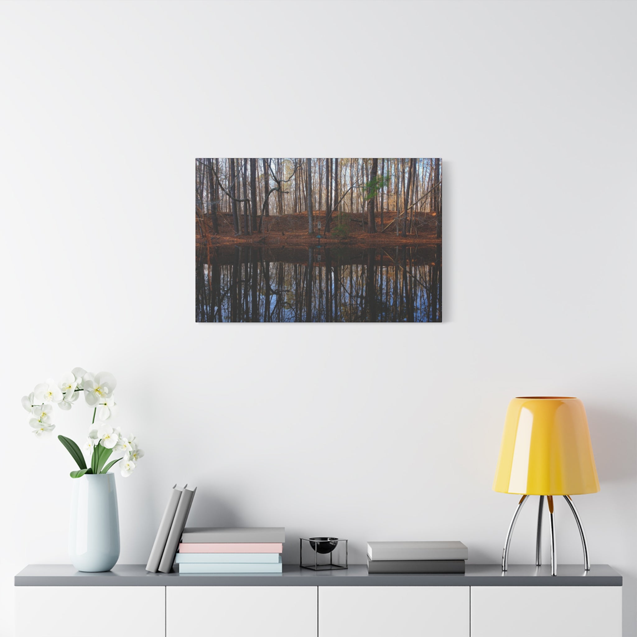Woodland Reflection Matte Canvas Art – Stretched 1.25" Wall Decor