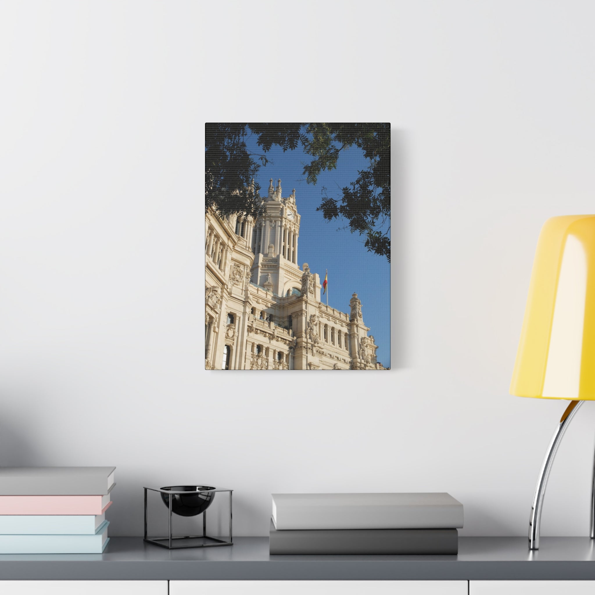 Madrid Palacio de Cibeles Architectural Matte Stretched Canvas