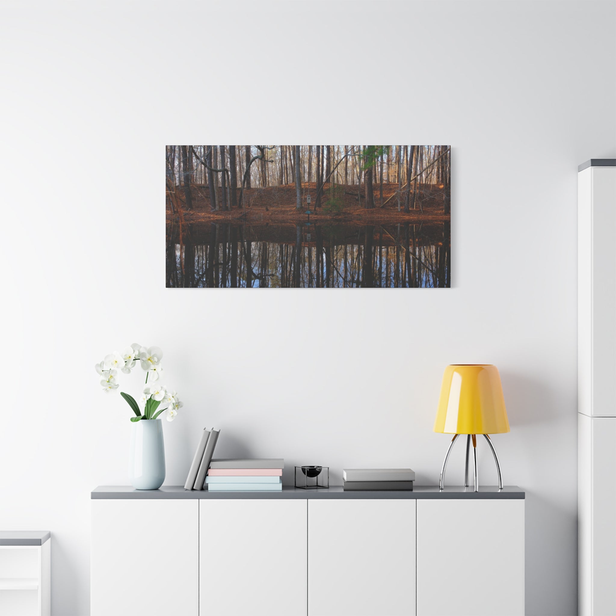 Woodland Reflection Matte Canvas Art – Stretched 1.25" Wall Decor