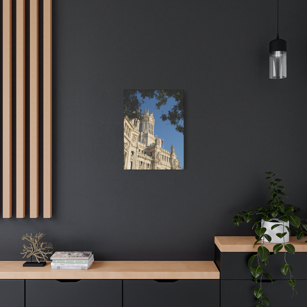 Madrid Palacio de Cibeles Architectural Matte Stretched Canvas