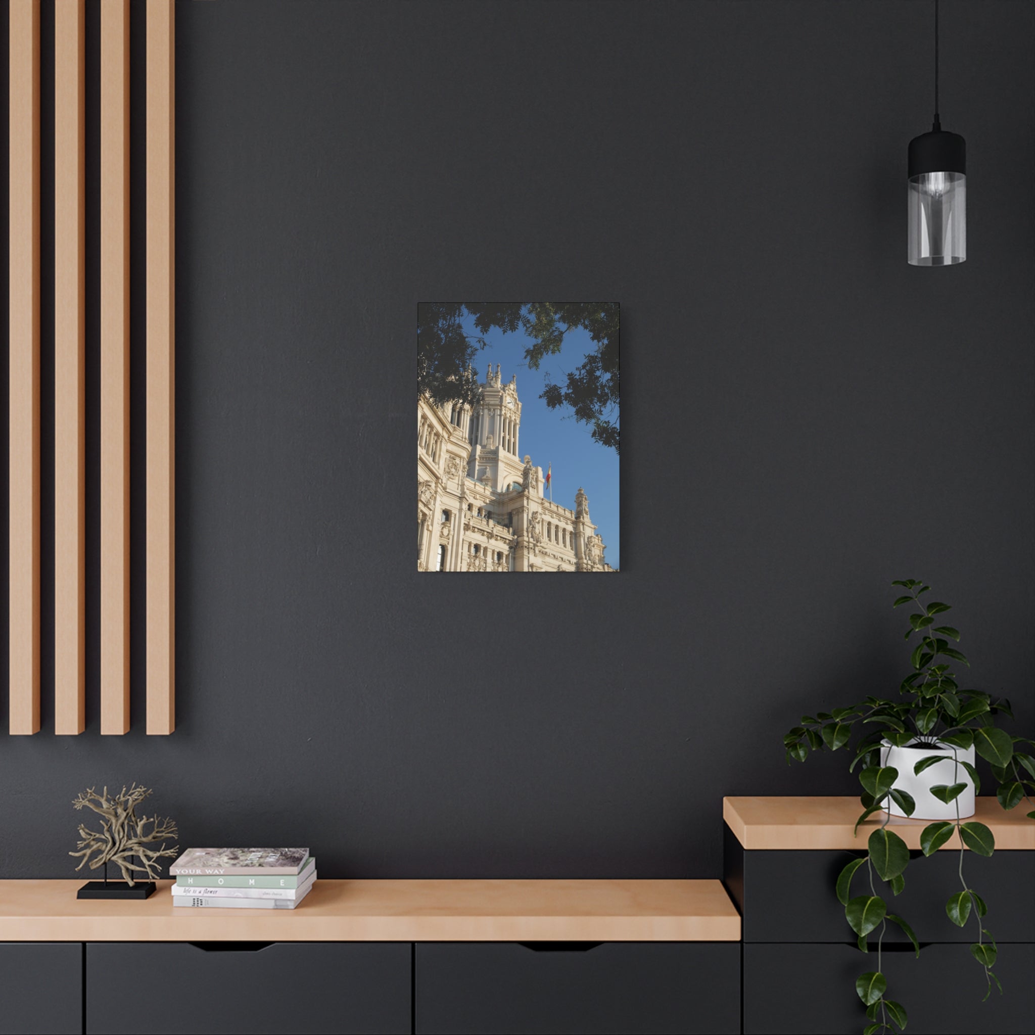 Madrid Palacio de Cibeles Architectural Matte Stretched Canvas