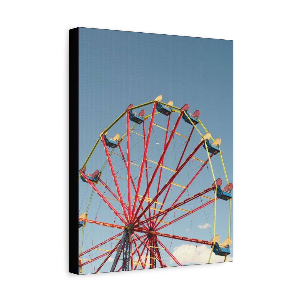 Ferris Wheel Canvas Wall Art – Vintage Carnival Photo Print