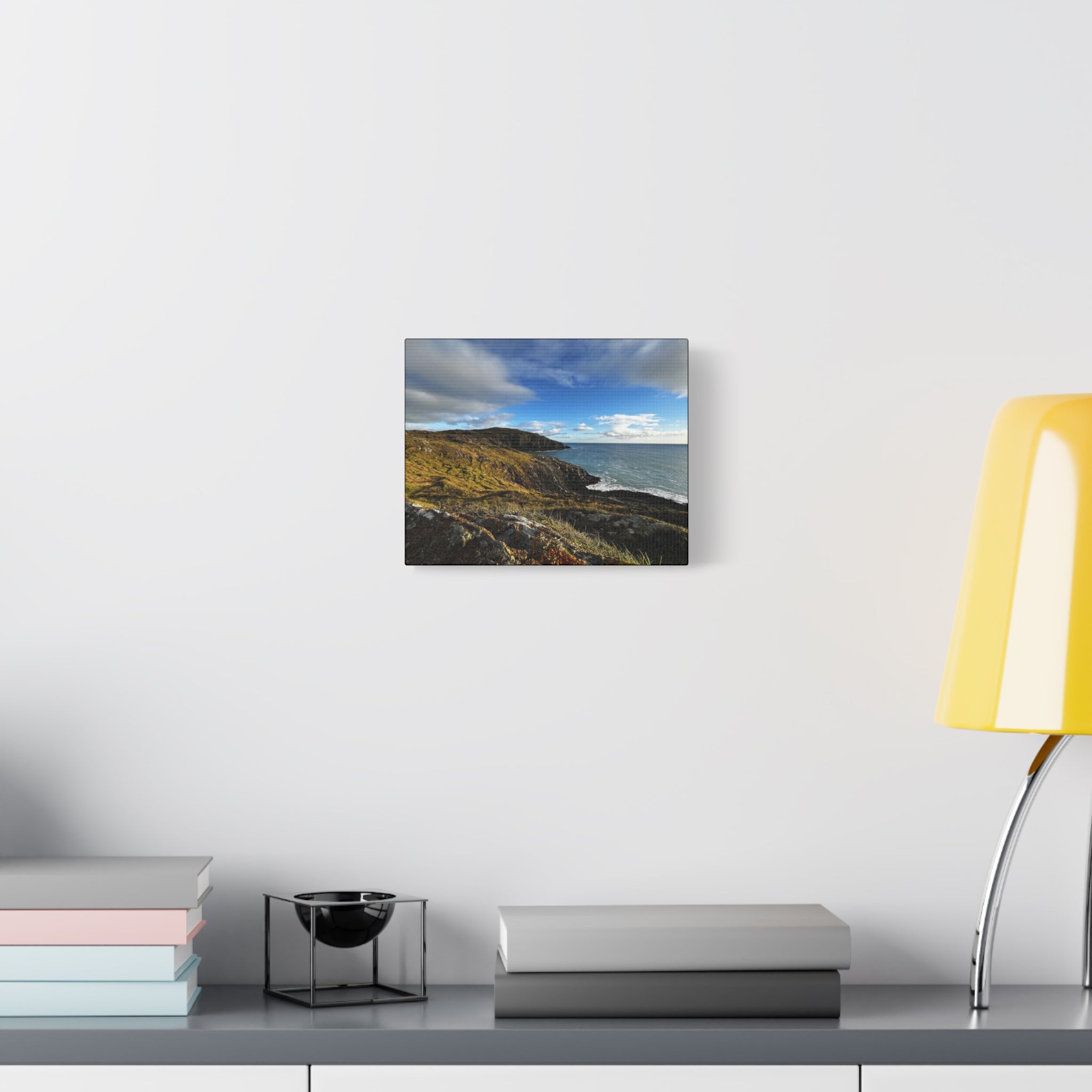 Emerald Isle Coastal Cliff Canvas Print – Seaside Landscape Matte Stretched Wall Art