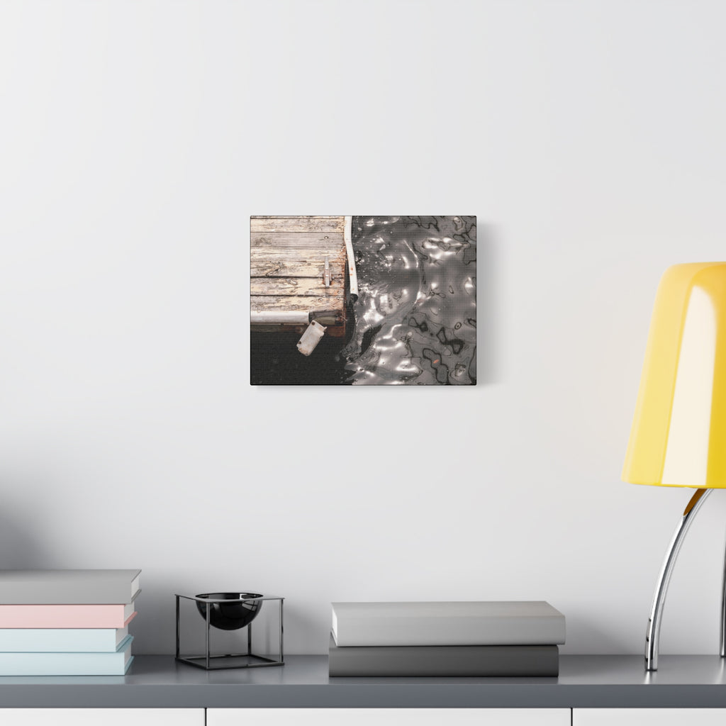 Dockside Reflections Matte Canvas Print