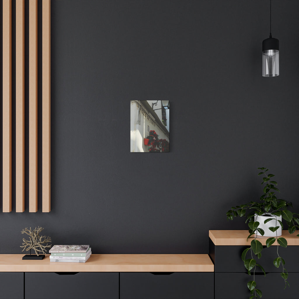 Spanish Street Flowers Canvas Print — 'Pozo de Cueto' Wall Art