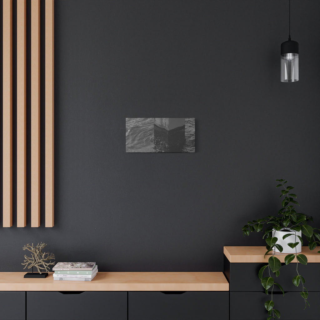 Black & White Pier Pillar Canvas - Matte Stretched Wall Art