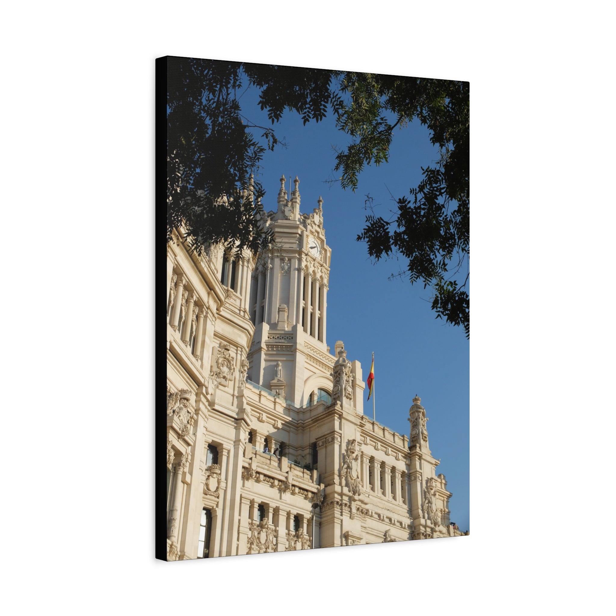 Madrid Palacio de Cibeles Architectural Matte Stretched Canvas