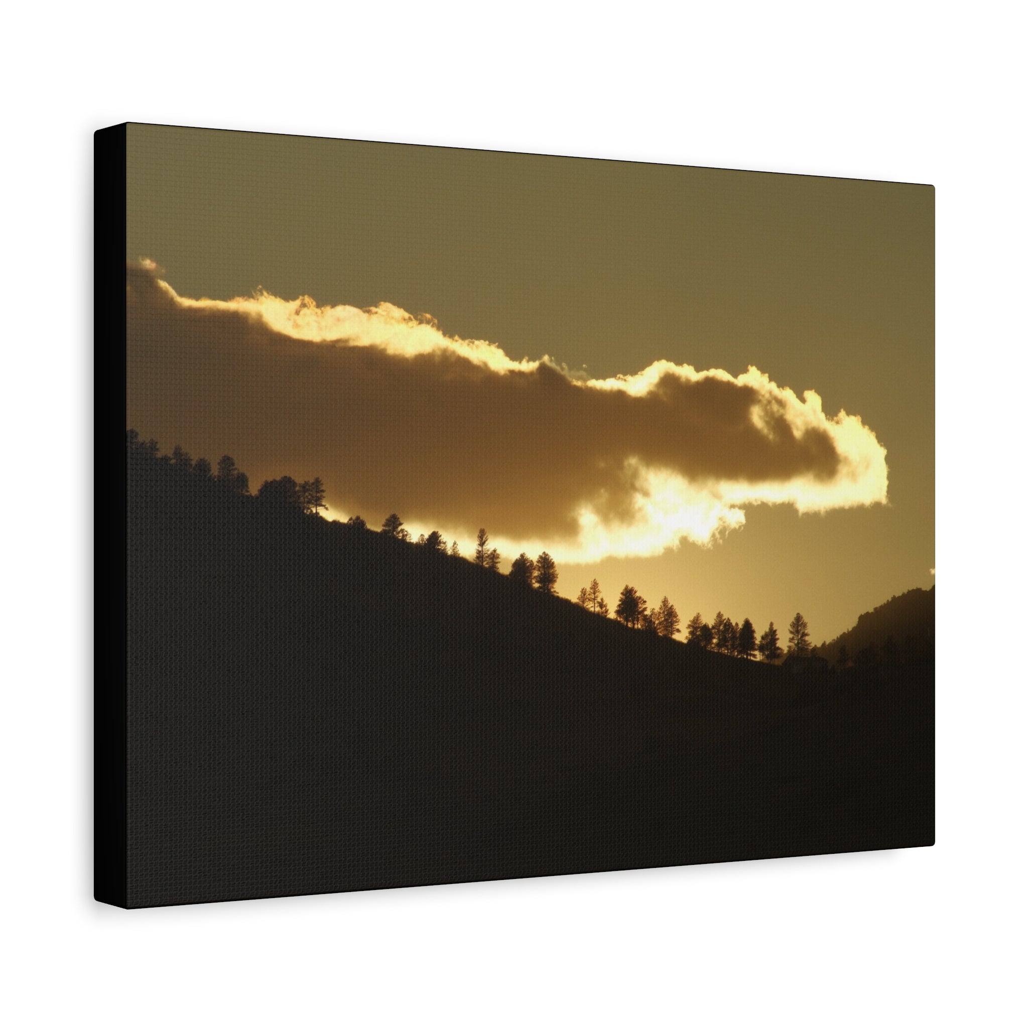Sunlit Ridge Canvas Print — Golden Sunrise Mountain Wall Art