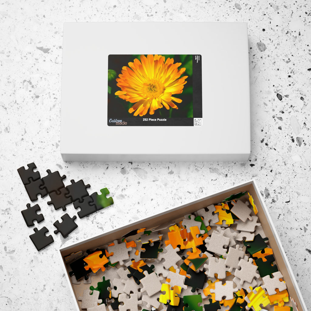 Marigold Bloom Jigsaw Puzzle — 252/520/1014-Piece Floral Puzzle