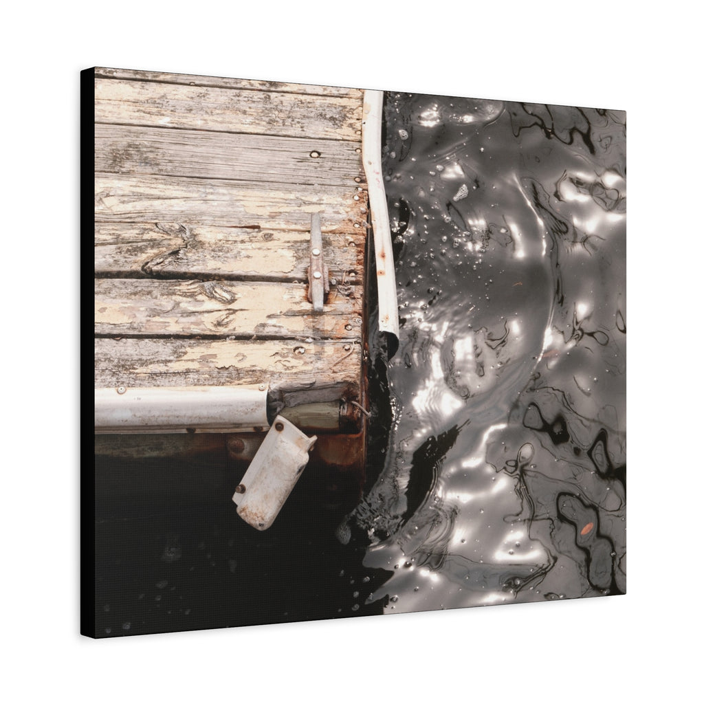 Dockside Reflections Matte Canvas Print
