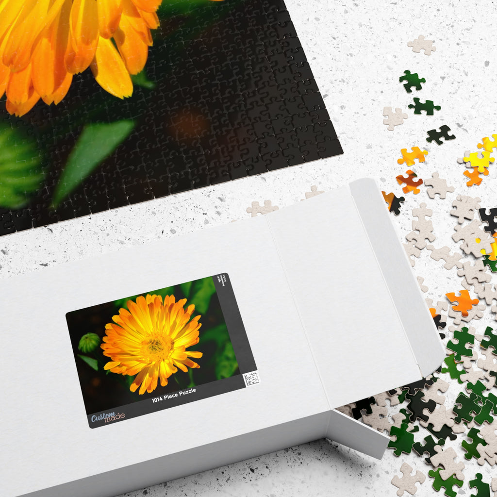 Marigold Bloom Jigsaw Puzzle — 252/520/1014-Piece Floral Puzzle