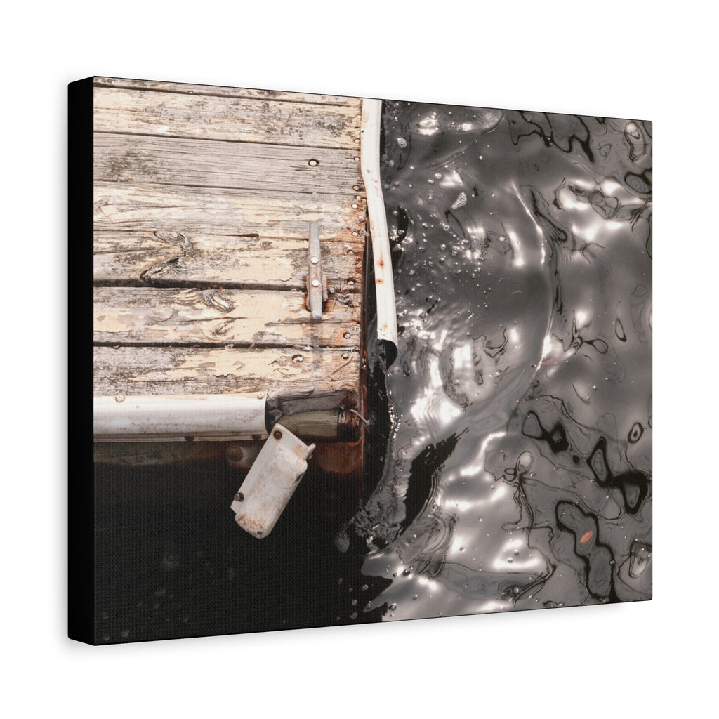 Dockside Reflections Matte Canvas Print