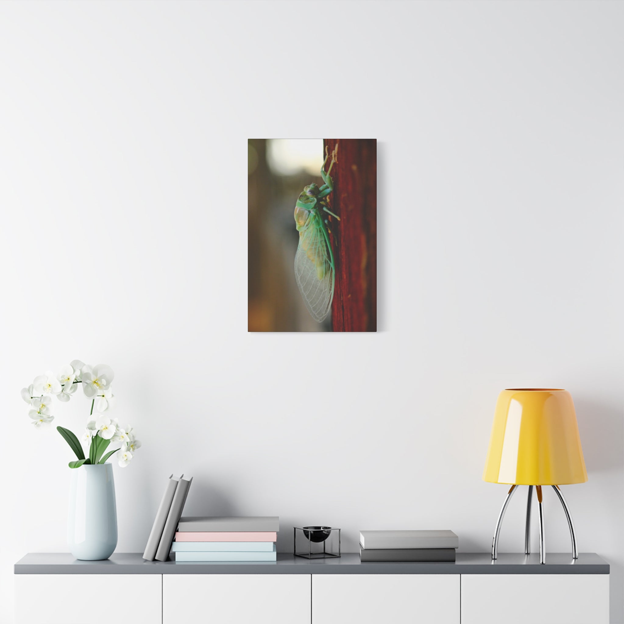 Cicada Close-Up Matte Canvas Print — Stretched 1.25" Nature Wall Art