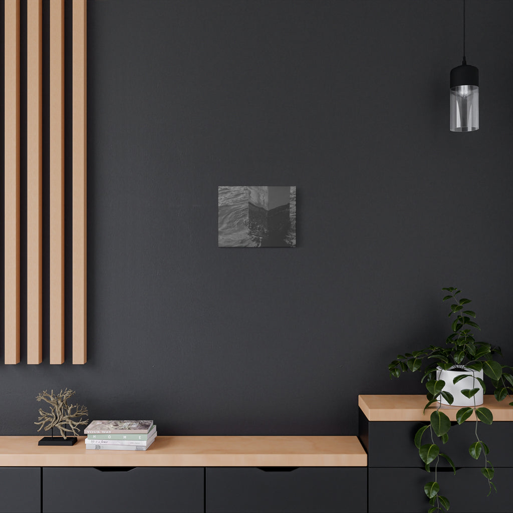 Black & White Pier Pillar Canvas - Matte Stretched Wall Art