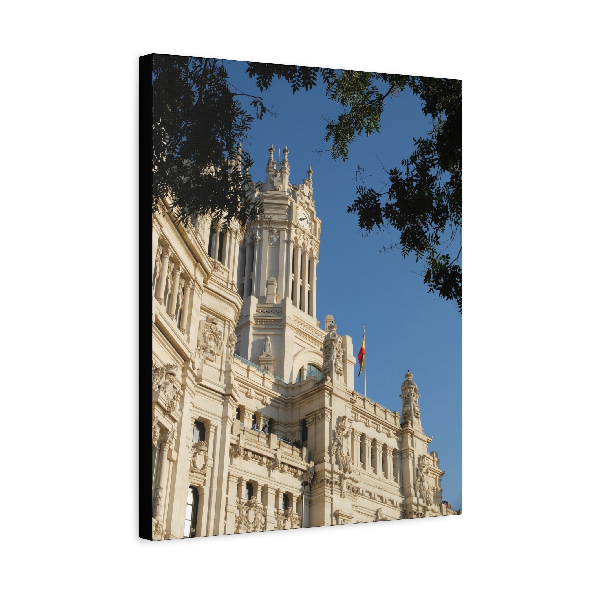 Madrid Palacio de Cibeles Architectural Matte Stretched Canvas