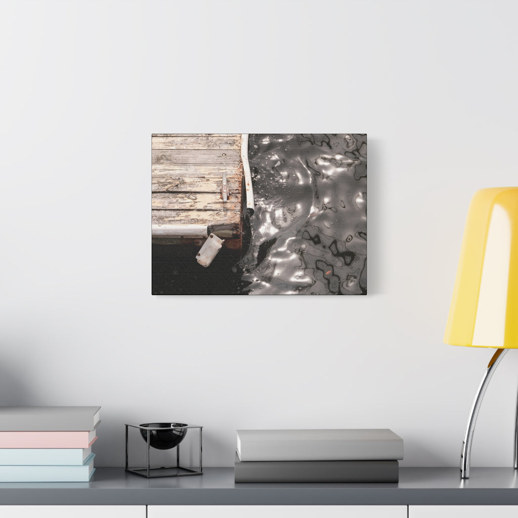 Dockside Reflections Matte Canvas Print