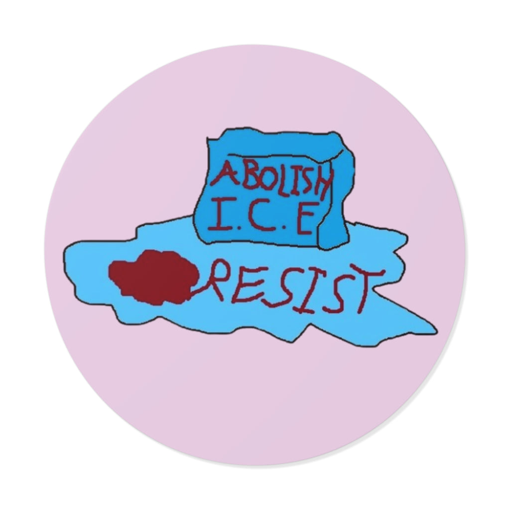 Societal Commentary  Round Vinyl Sticker — Hand Drawn Sticker Decal