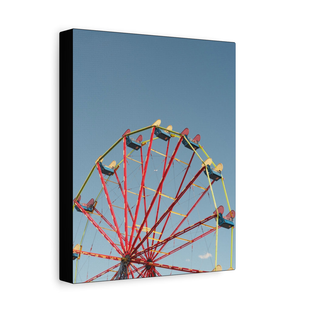 Ferris Wheel Canvas Wall Art – Vintage Carnival Photo Print