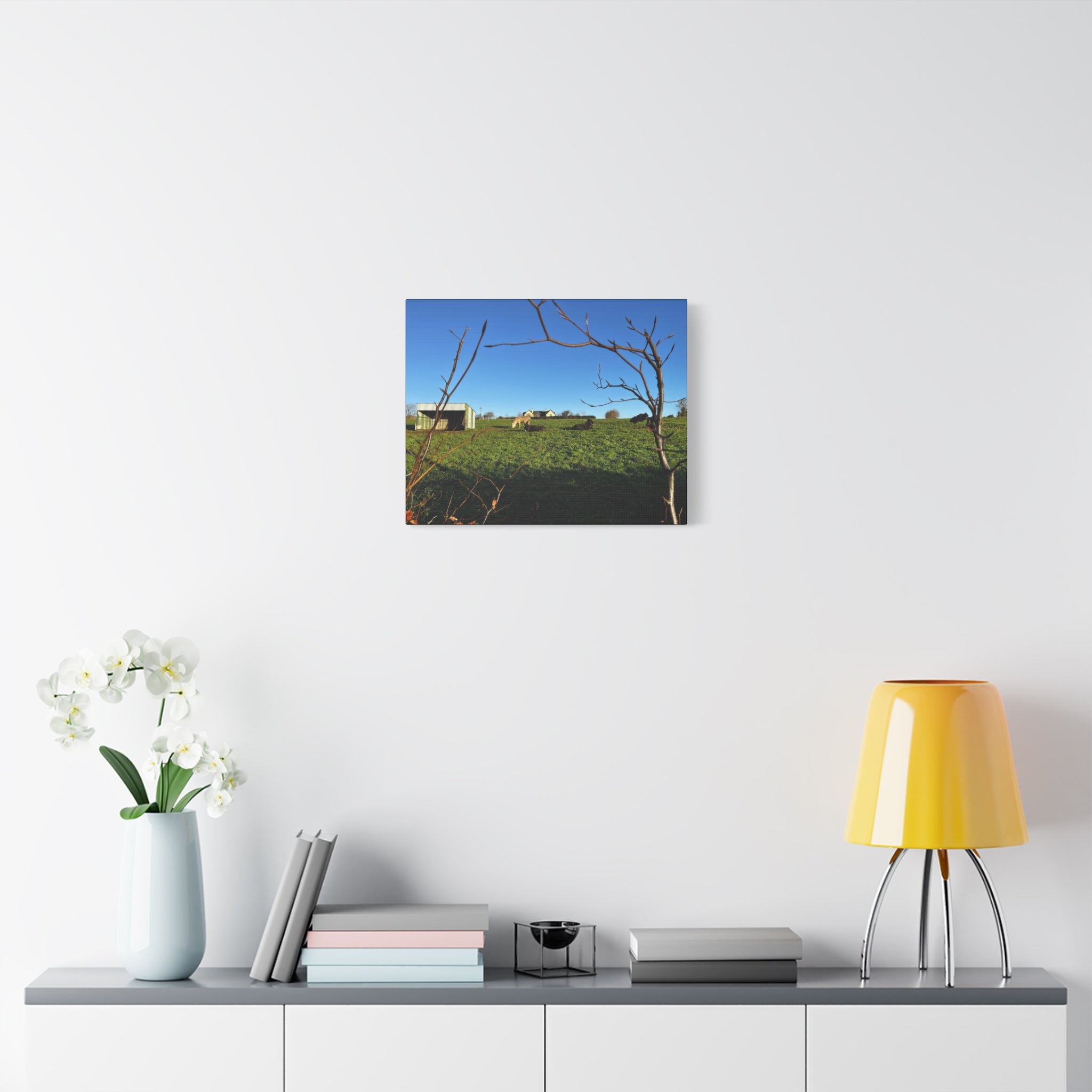 Irish Country Pasture Canvas Print — Matte Stretched Wall Art