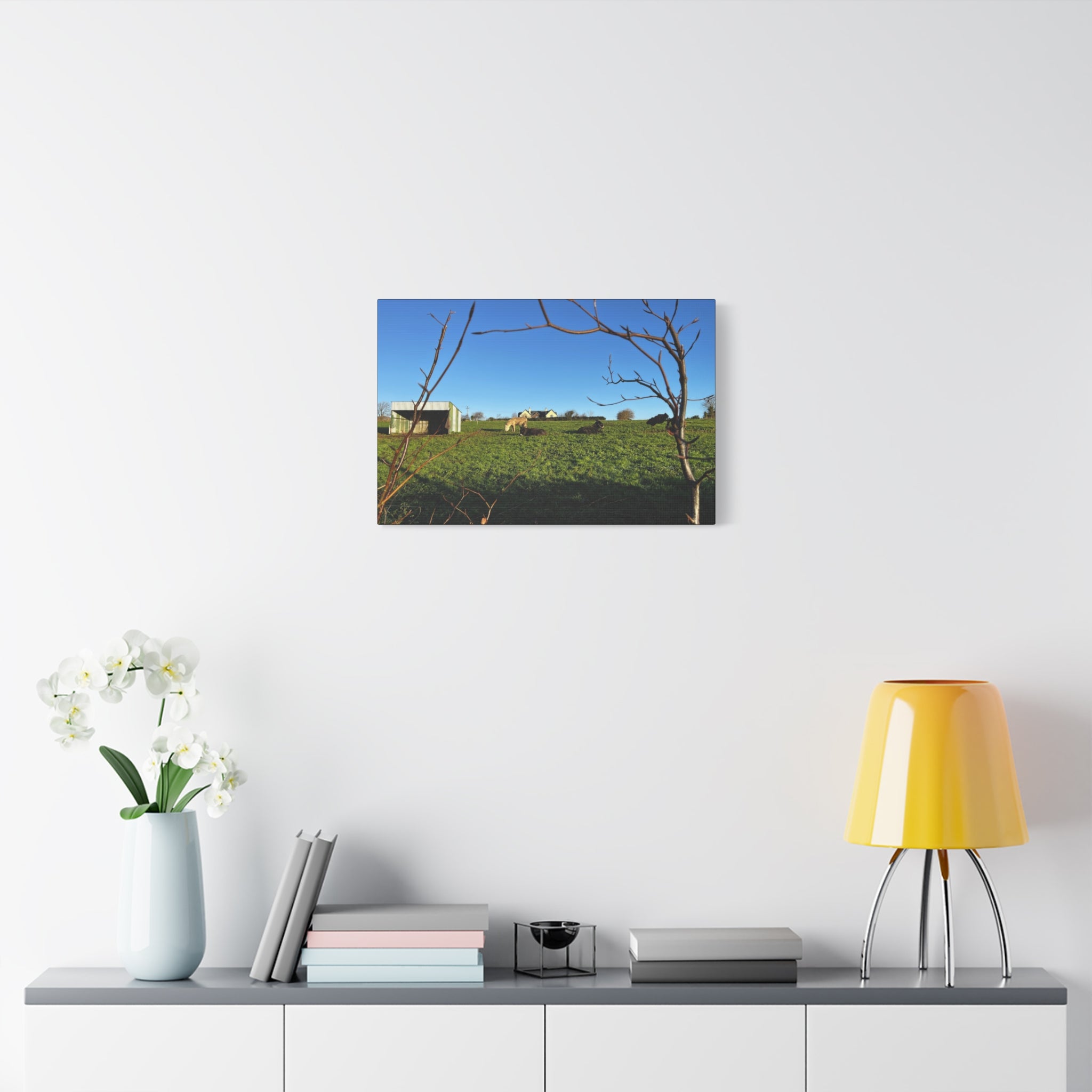 Irish Country Pasture Canvas Print — Matte Stretched Wall Art