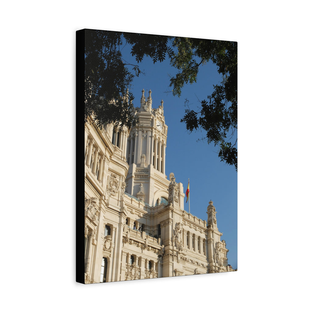 Madrid Palacio de Cibeles Architectural Matte Stretched Canvas